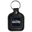 Seattle Seahawks Square Leatherette Key Chain